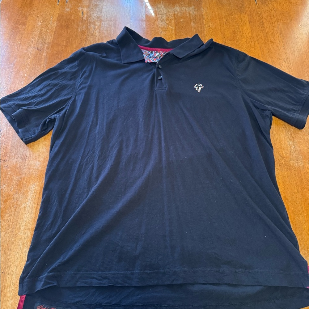 Robert Graham Men's Black Polo Shirt